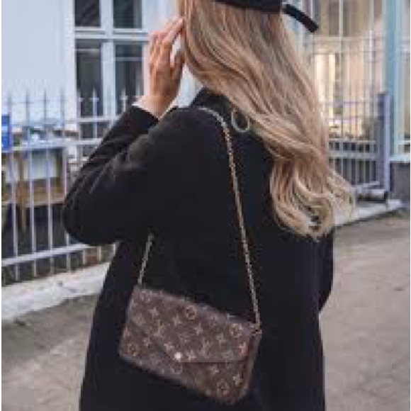 Louis Vuitton Felicie Monogram Fuchsia Clutch Crossbody (SP2186) + Receipt 🌸 - Picture 13 of 14